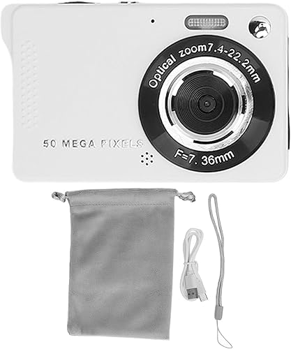 Miniatura 7 de Cámara digital vintage de 50 MP 1080P, cámara compacta de apuntar y disparar, enfoque automático con zoom 16X, cámara retro regalo para