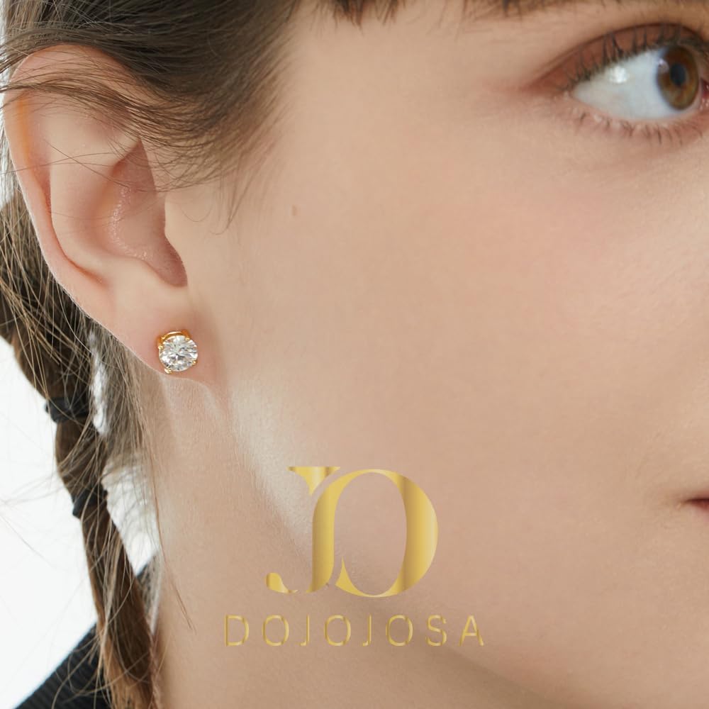 Moissanite Stud Earrings 925 Sterling Silver Lab Created Earrings for Women Men DOJOJOSA Jewelry Gifts - Image 5