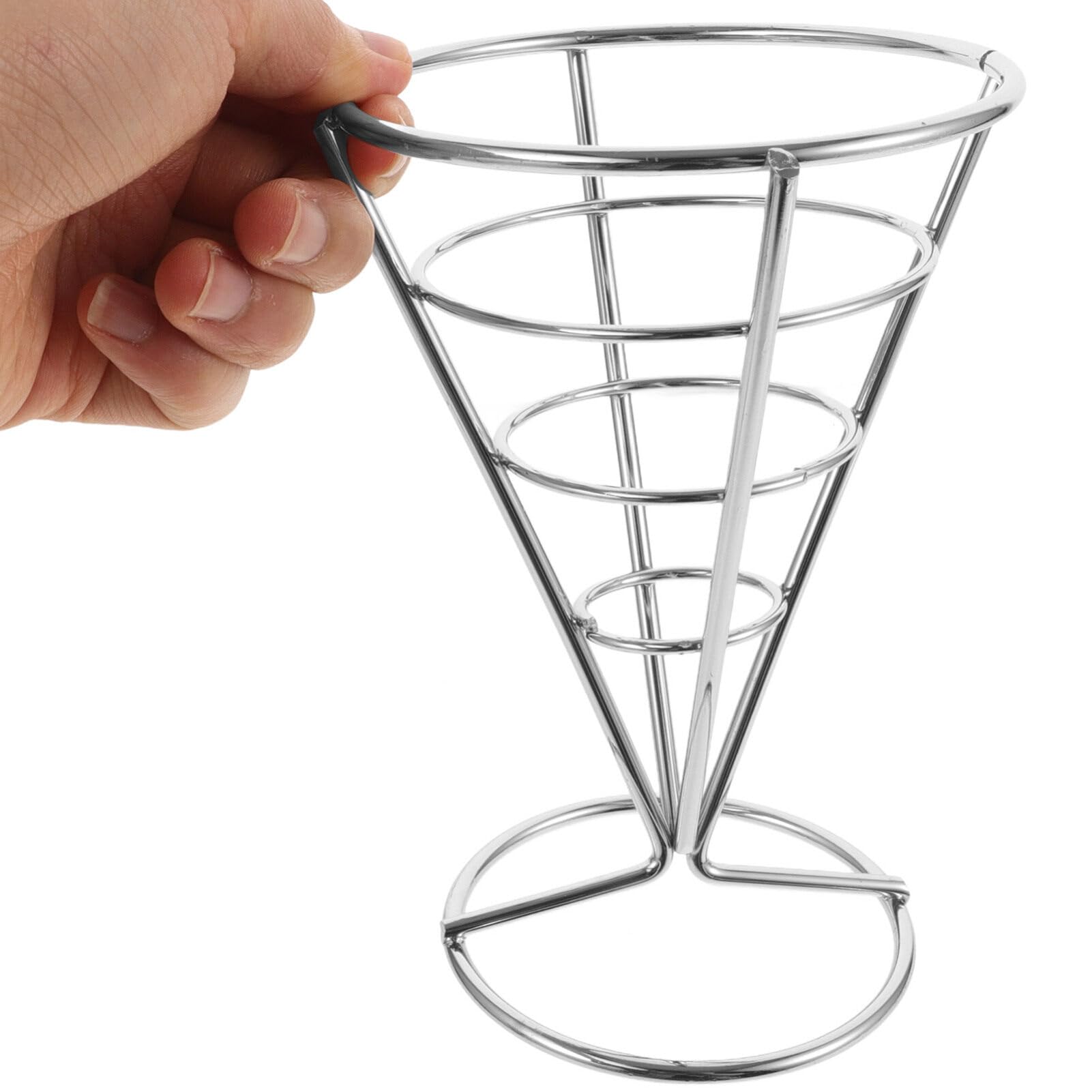 Alipis 2pcs Wire Basket French Fry Stand Holder Appetizer Serving Racks for Creative Food Display Snack Display Rack for Home Party Restaurant and Snack Shops