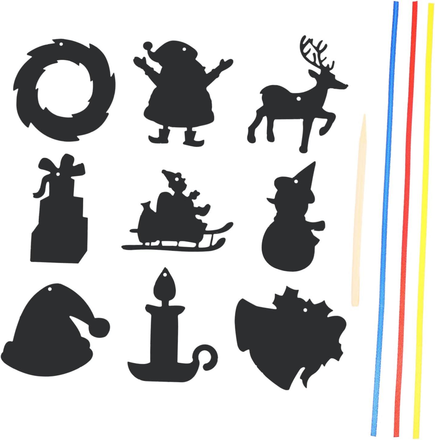 ABOOFAN 12Pcs Rainbow Scratch Paper Kit Party Supplies