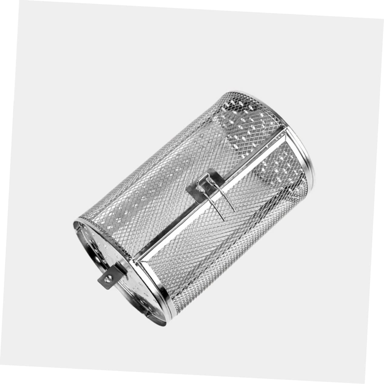 BESPORTBLE Tamburo per Tostatura in Acciaio Inossidabile Gabbia per Barbecue e Frutta Secca Porta Mobile e Rullo Mescolatore per Cottura Uniforme Capacità Circa