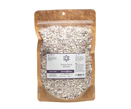 Savory Spice Chalotes liofilizados chalota deshidratada para sopas, guisos y salsas Moler chalota seca para hacer chalota en polvo (bolsa de 2