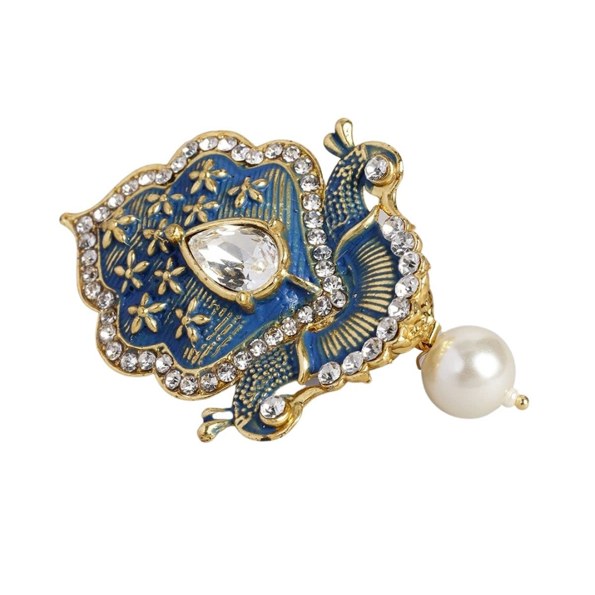 Women Gold-Toned & Green Meenakari Handcrafted Brooch (B09QCXMMNP) Amazon Price History, Amazon Price Tracker
