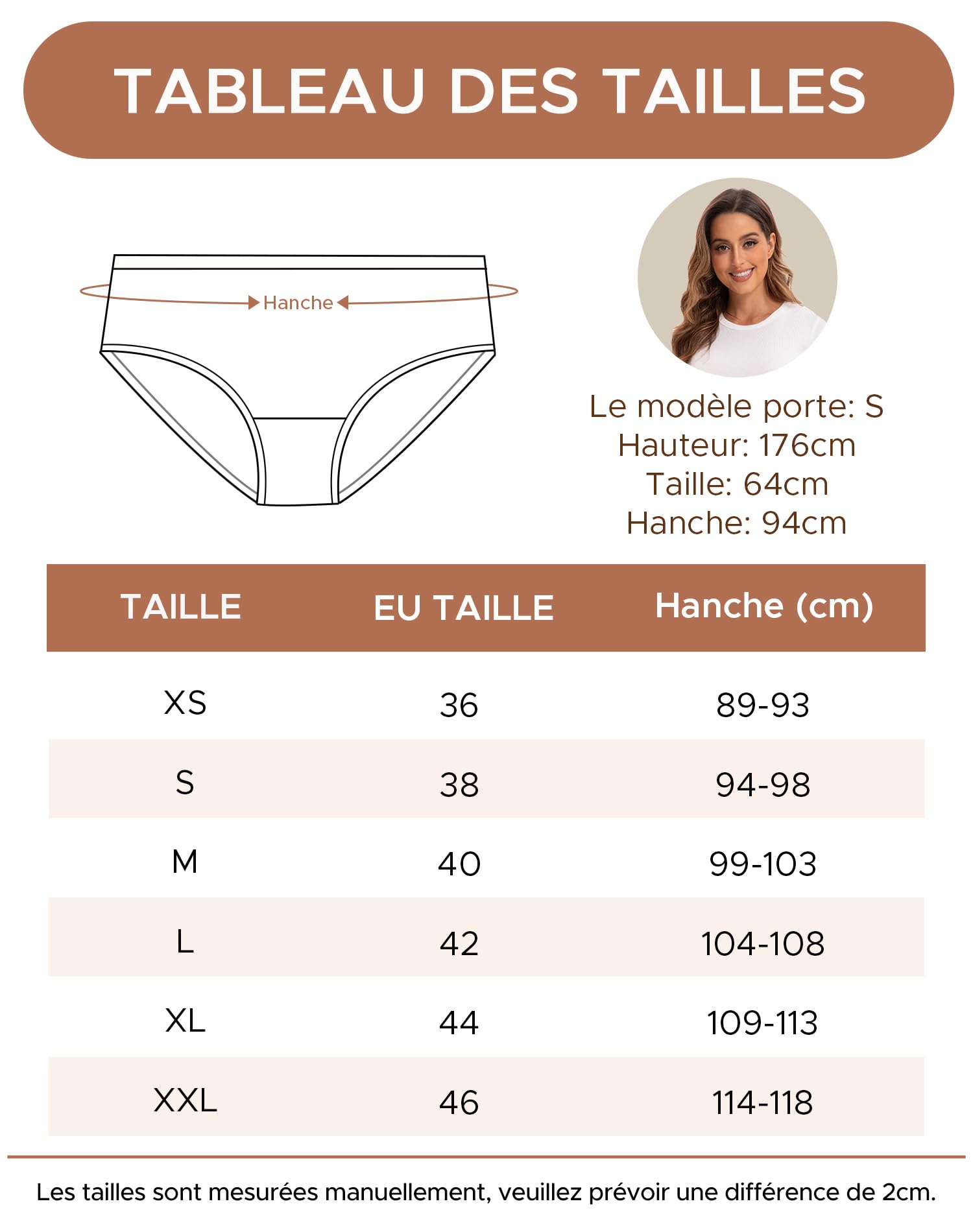 INNERSY Culotte Femme Coton Stretch Taille Basse sous-vêtements Douce Bikini Slips Sport Lot de 6