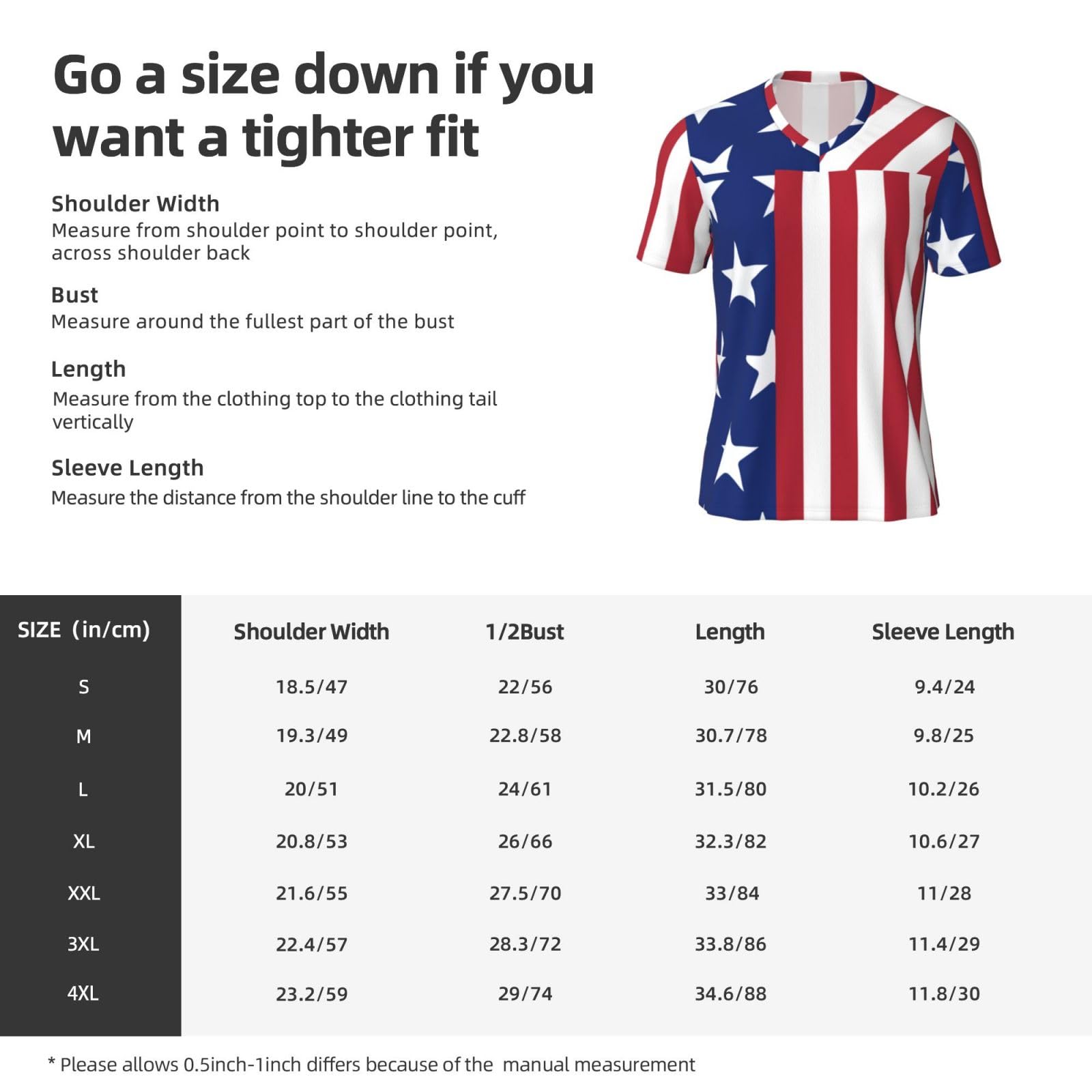 Stylish Athletic Sports Jersey Novelty-Us-American-Flag Men's Rugby Jersey Xx-Large