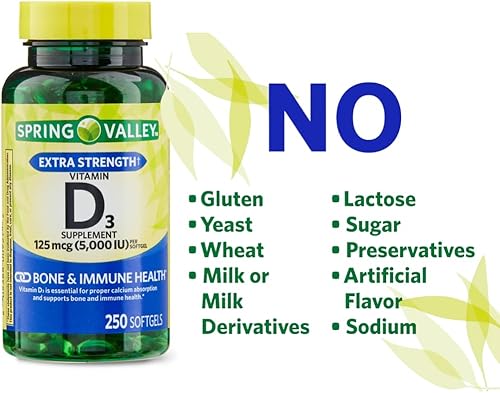 Miniatura 3 de 1 paquete de cápsulas blandas de vitamina D3, vitamina D3 125MCG 5000 UI, 250 unidades incluye+(guía de vitaminas)