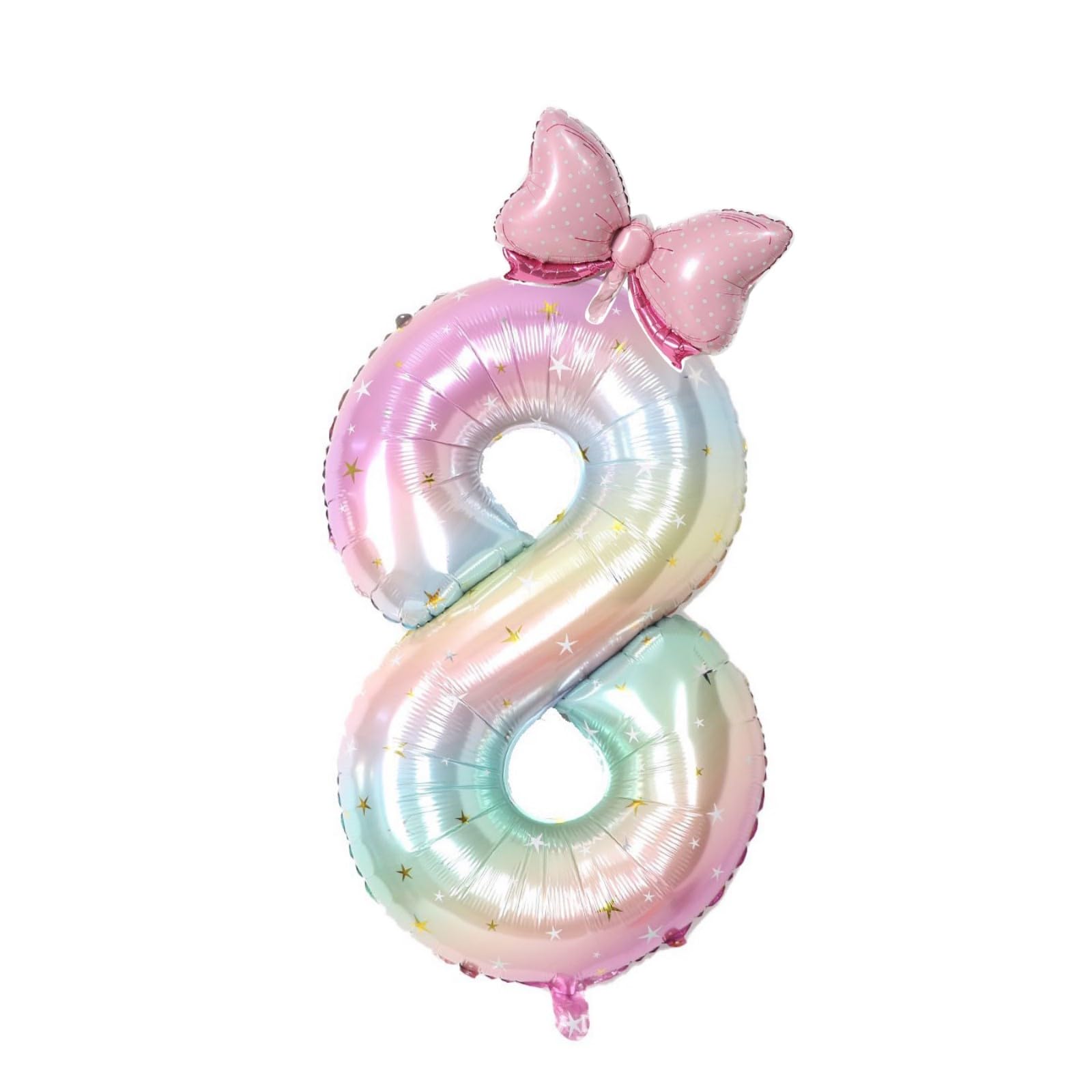 40inch Large Starry Sky Number 8 Balloons，Butterfly Balloons Foil ，Giant Mylar Helium Numbers 8 Balloons ，Butterfly Themed 8th Birthday Party Balloon