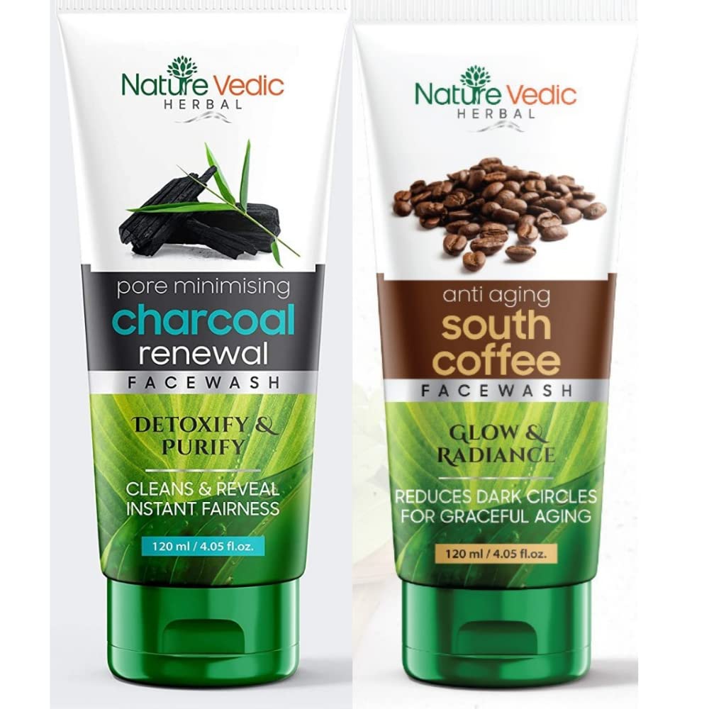 Charcoal & South Coffee Face Wash for Glow & Radiance, Detoxify & Purify Combo