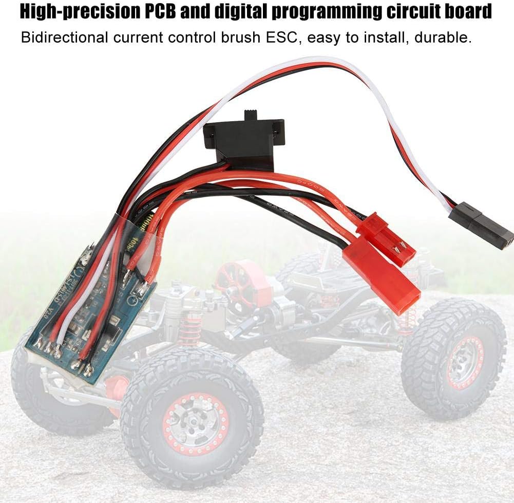 Keen so 30A 4-8V RC Speed Controller, Portable ESC 2 Way RC Brushed Motor Speed Controller Bidirectional Current Control Brush ESC for 1/16 1/18 1/24 Car Boat (Without Brake) : Toys & Games