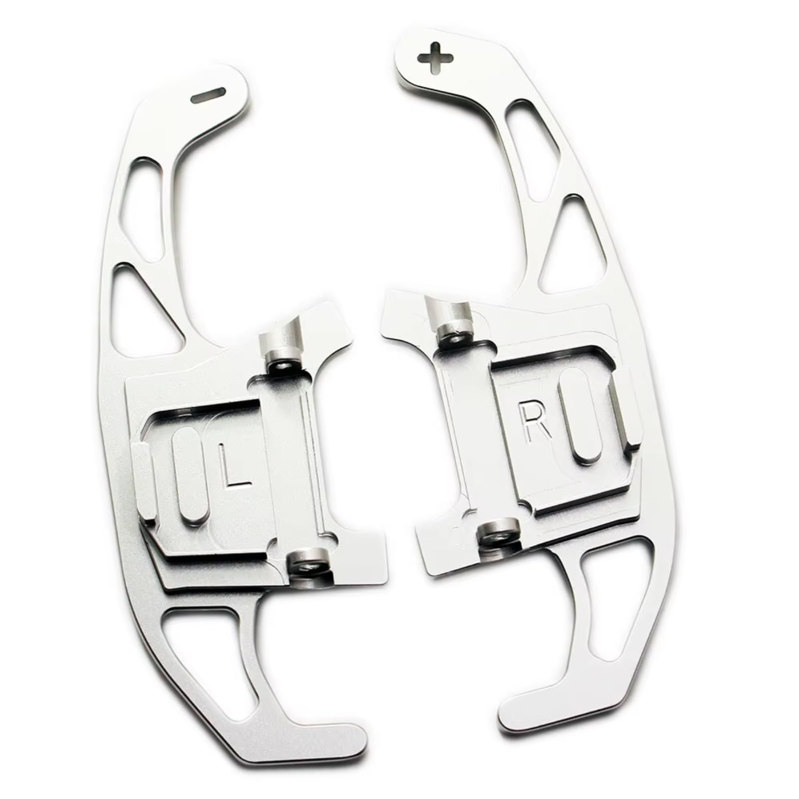 ZTGUIOQ Paddle Shifter Extensions Compatible with Vw for Golf for GTI R for GTD for GTE Mk7 for Polo for GTI for Scirocco 2014-2019 Car Steering Wheel Paddle Shift(Silver)