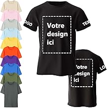 COOZEBRA T Shirt personnalisé et Personnalisable - Créez Votre Tee Shirt Unique avec Photo Text, t-Shirt personnalisé pour Hommes et Femmes