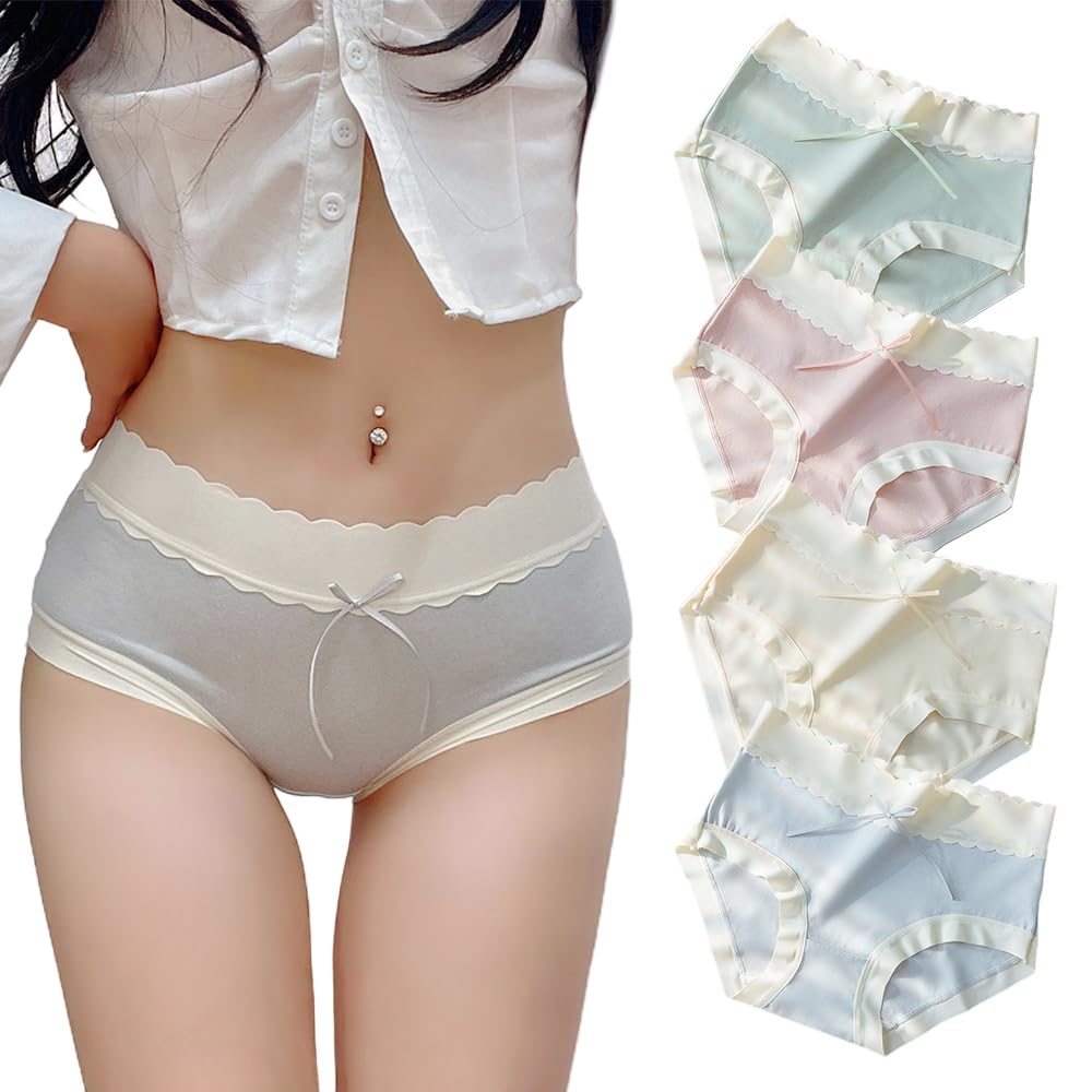 CHANELのカッティングの美しい肌触り最高の深い紫ベロアパンツです Amazon.co.jp: [FEISEDY] 純綿 ショーツ レディース パンツ 4枚