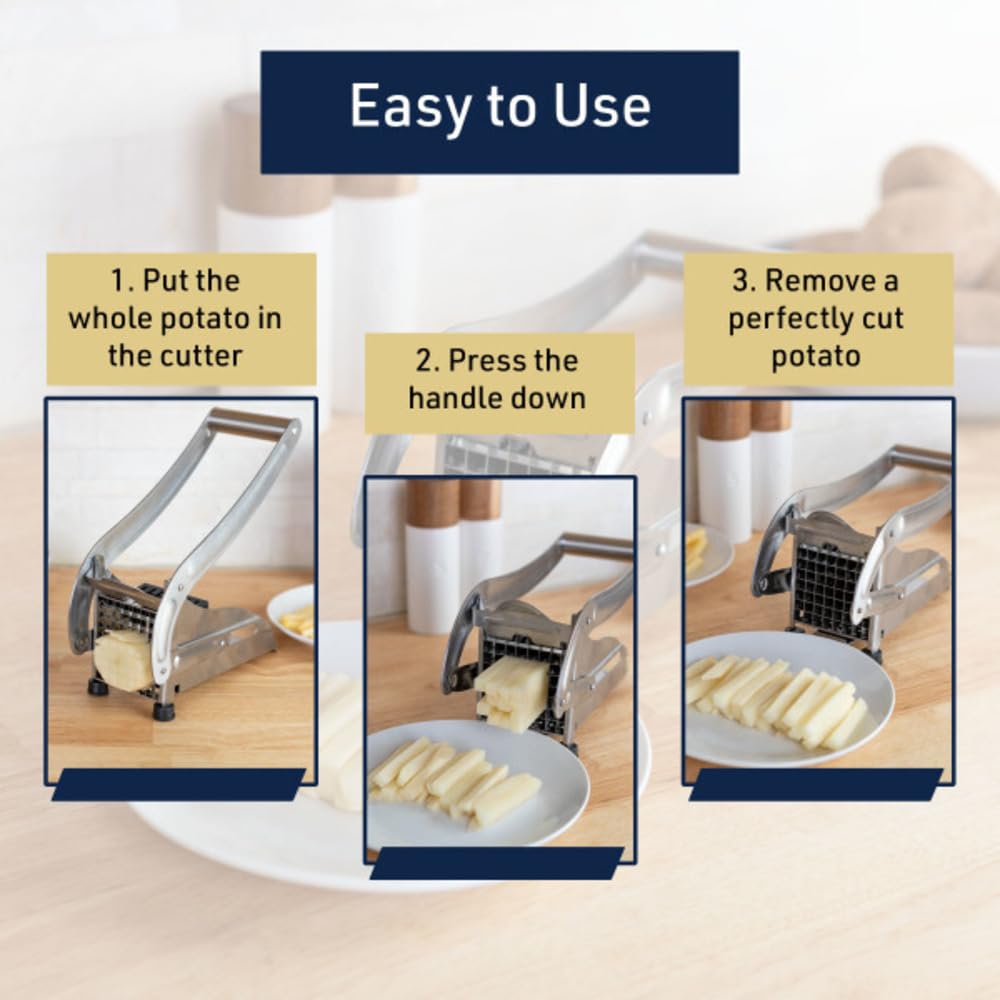 Krixx様 Amazon.com: French Fry Cutter - Potato Cutter with Two