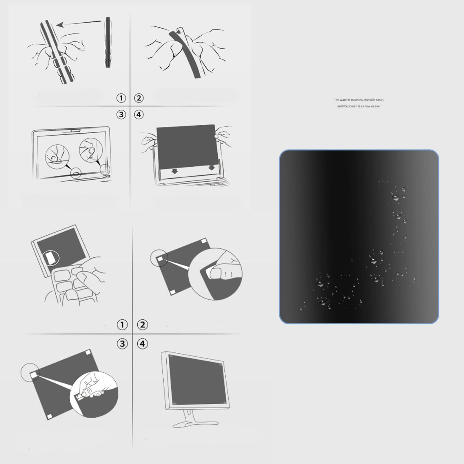 TYLGDSGS 29 Inch Computer Privacy Screen,Avoid Direct Sunlight on The Screen,Compatible with Various Monitor Brands.Anti-Glare/Anti Blue Light/Anti Scratch Film. Size Is(605 * 410 mm).