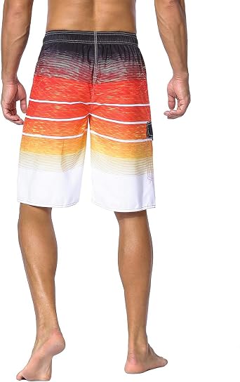 unitop Men's Swim Trunks Classic Lightweight Board Shorts with Lining
