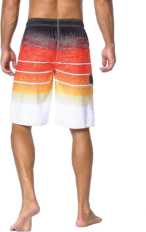 unitop Men's Swim Trunks Classic Lightweight Board Shorts with Lining