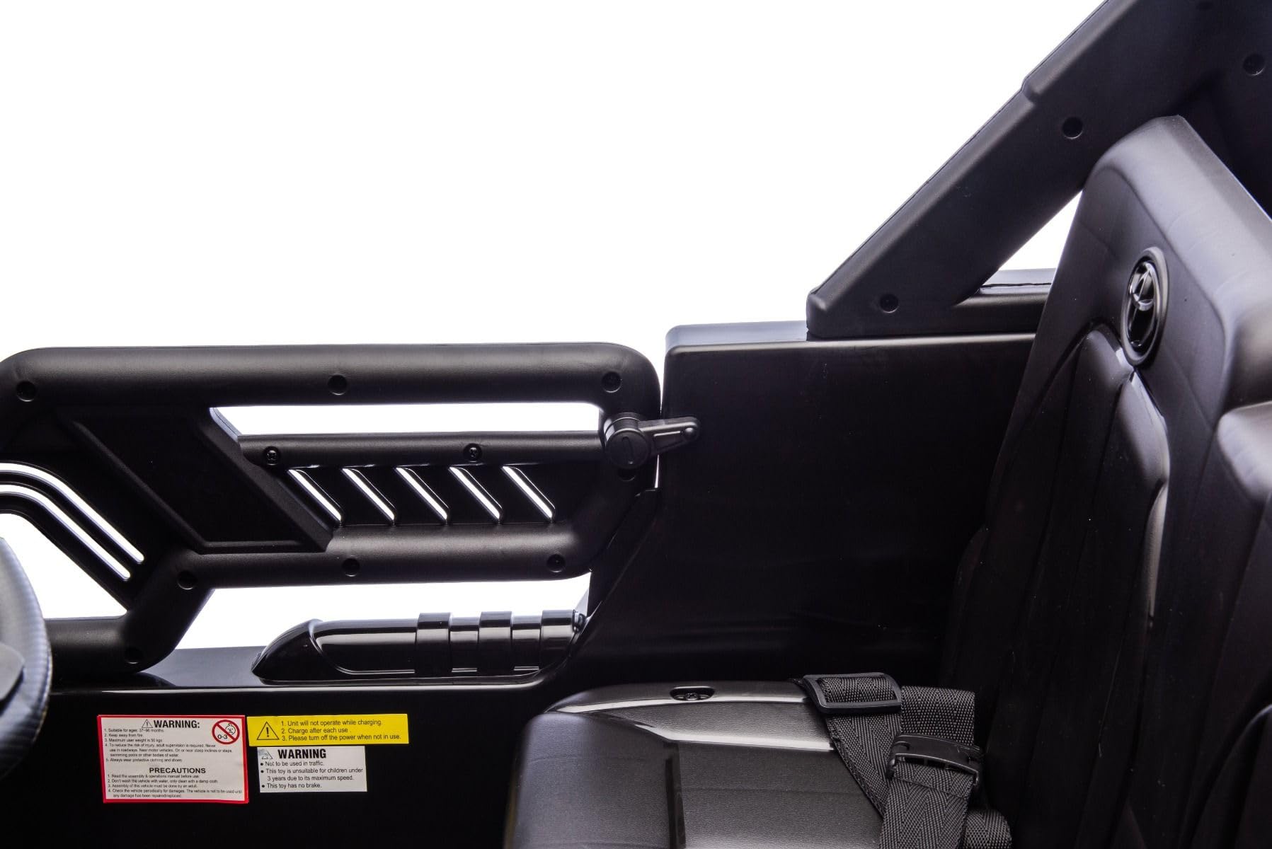 RIRICAR 4x4 Voiture électrique Enfants 2 Places Toyota FJ Cruiser XXL, sous Licence, Noir Sable, Batterie Lithium Portable, châssis surélevé, Deux sièges, Suspension arrière, lumières LED