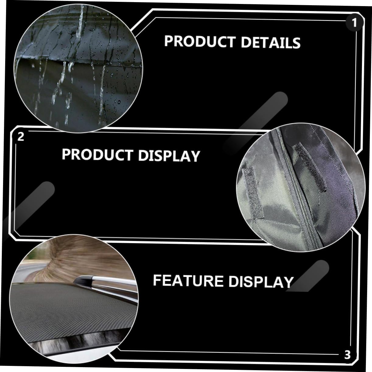 Car Rooftop Cargo Bag Oxford Cloth Luggage Carrier Easy to Install Non-Slip Mat for Enhanced for All Vehicles with Without Racks