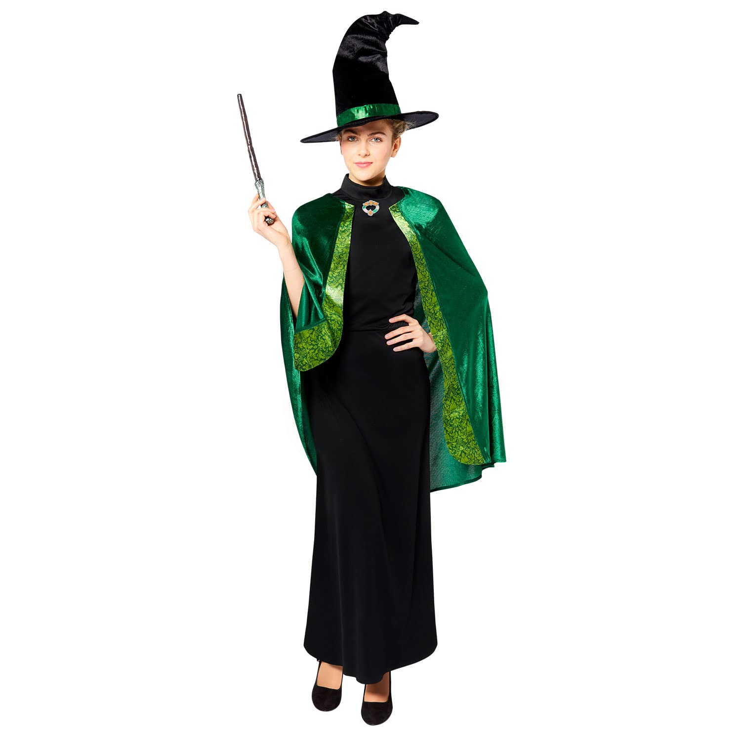 amscan 9912475 - Women's Officially Licensed Professor McGonagall World Book Day Fancy Dress Costume Size: 10-12, Green