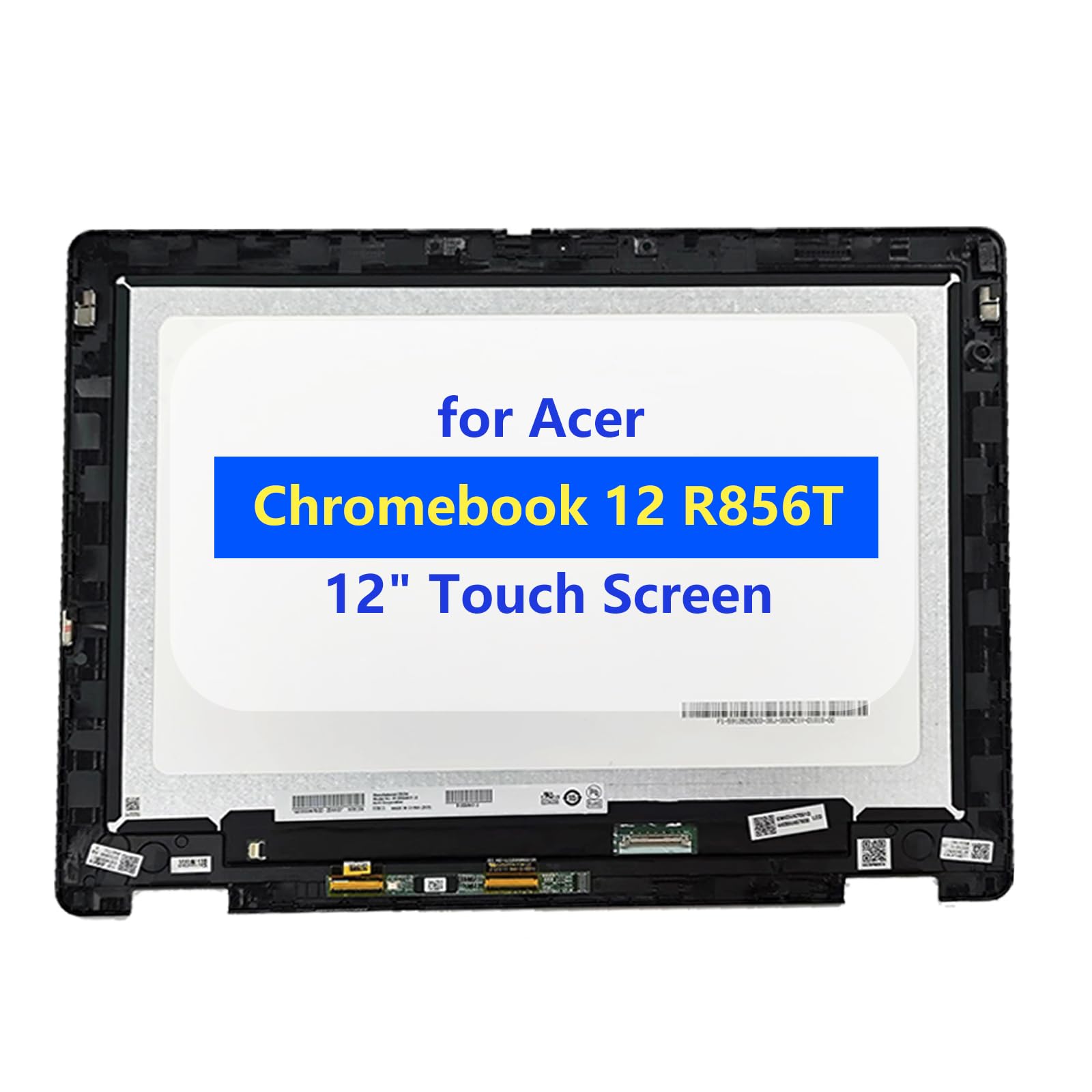 D-KXCPELE 6M.KE4N7.001 Replacement Laptop LCD Touch Screen Digitizer Assembly for Acer Chromebook 12 R856T with Bezel(with Stylus Pen)
