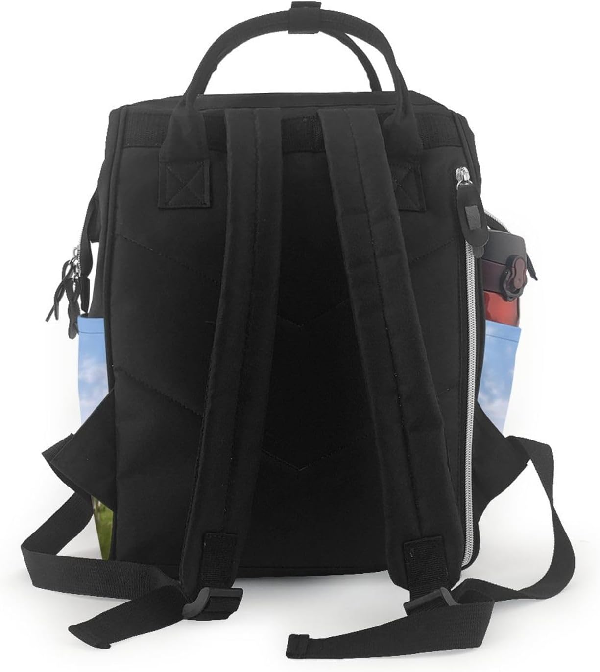 Cow Grassland Diaper Bag Backpack for Women Multifunction Waterproof Mummy Backpacks for Mom Dad, Large Capacity Nappy Bag with Changing Pad Casual Daypack Travel Bags