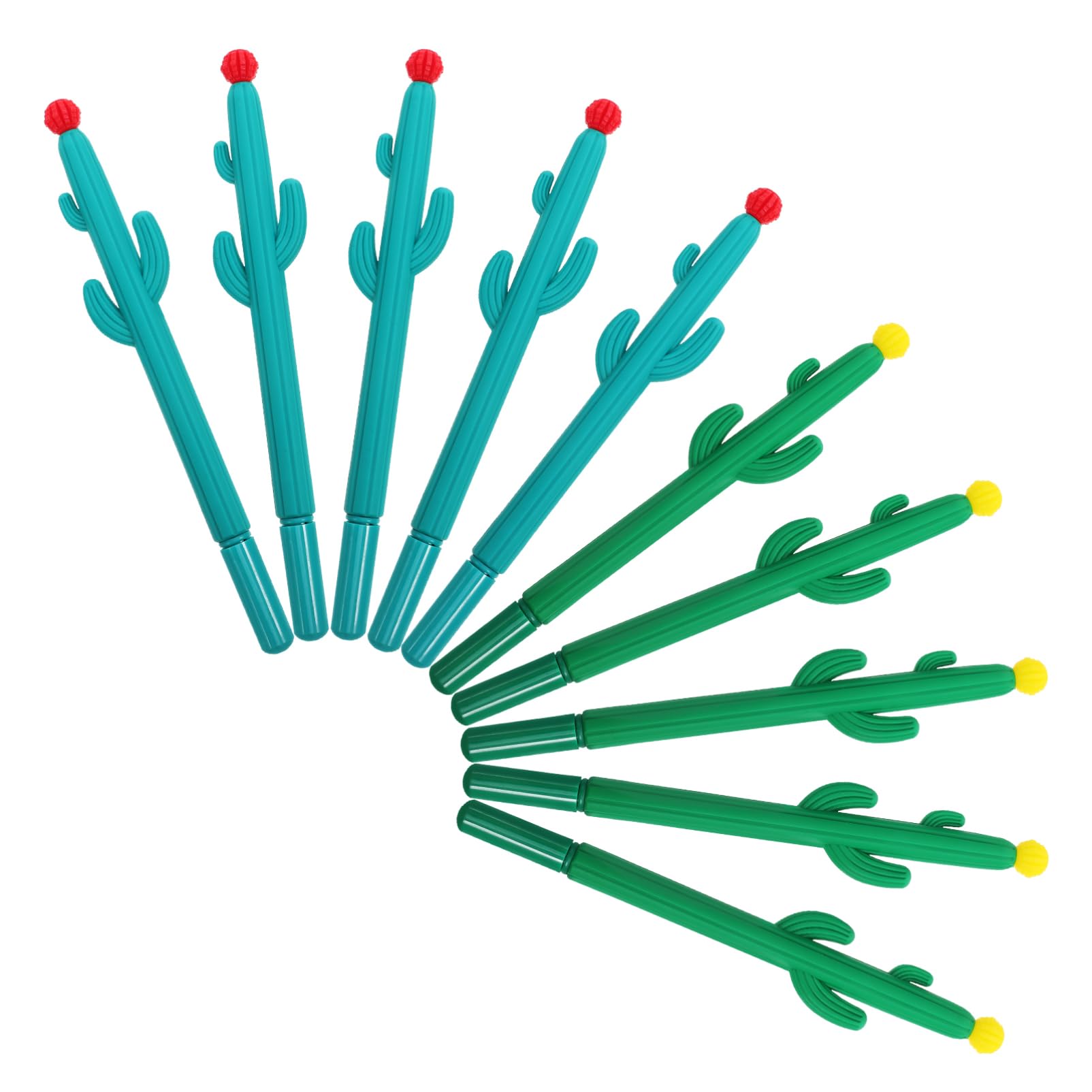 VILLCASE 4 Ensembles Stylo Gel Cactus Stylos En Vrac Stylos À Encre Noire Gel Noirs Rétractables Pailletés Pastel Roller Cactus De Silice 20 Pièces * 4