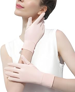 UPF50+ UV Gloves,Womens Gloves with Touchscreen Fingers for Driving, Cycling, Hiking & Fishing - Lightweight Breathable Sun Protection, Anti-Slip Grip
