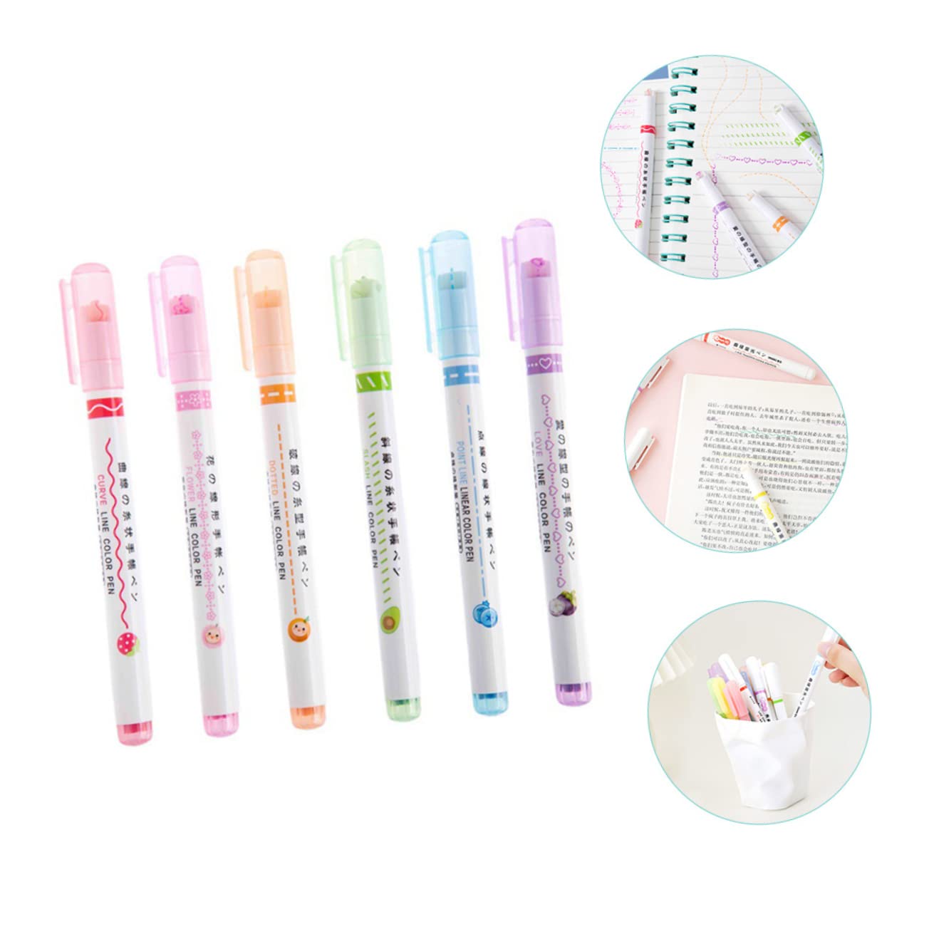STOBOK 12stücke Teiliges Set Handgezeichneter Highlighter Pens Leuchtenden Farben Schnelltrocknende Marker Für Notizen Zeichnungen Und Kreative Projekte Für Schüler Und Studierende
