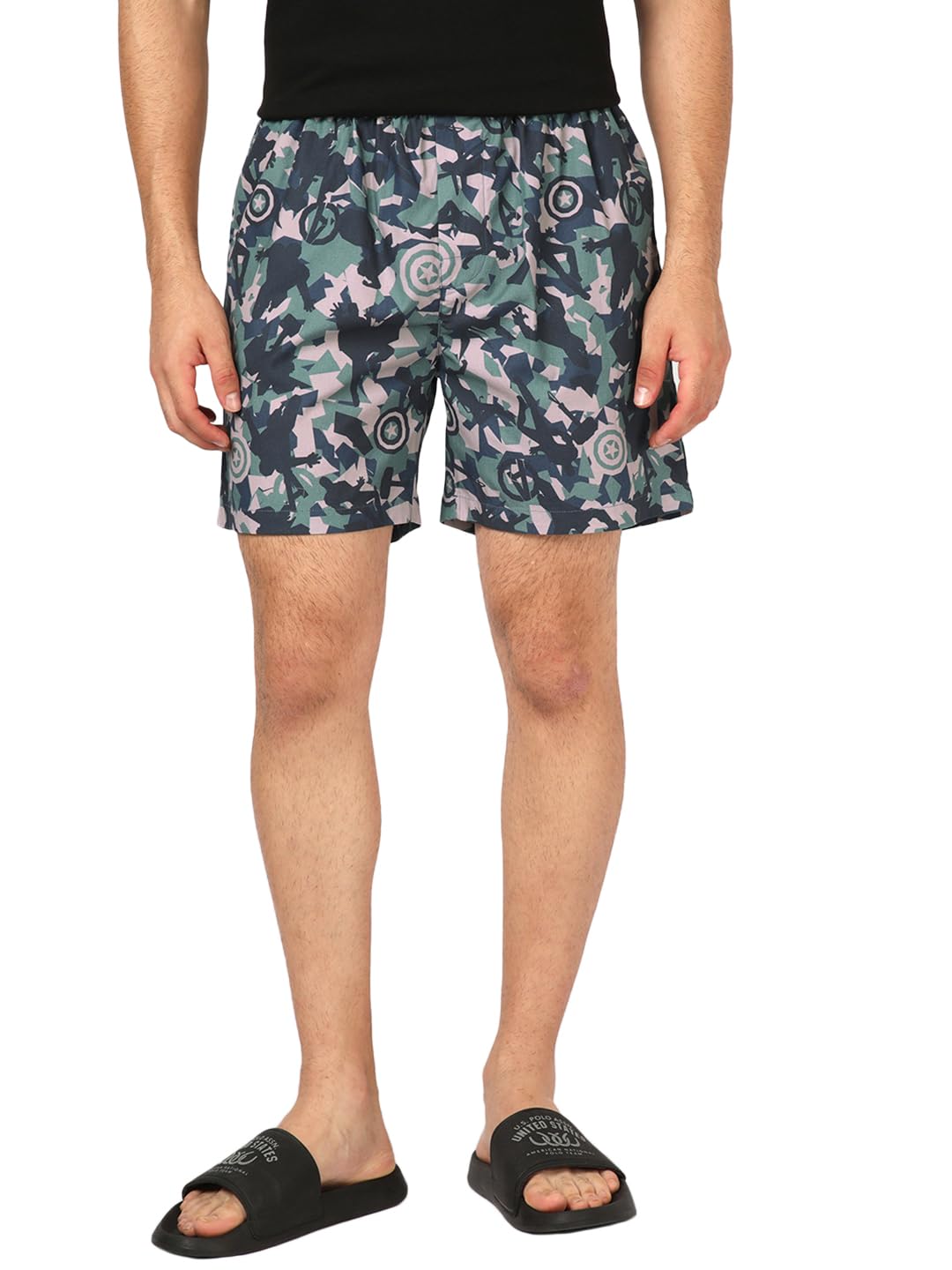 bewakoof Official Marvel Merchandise Avengers Men's All Over Printed Regular Fit Poplin Cotton Boxer-picture-27
