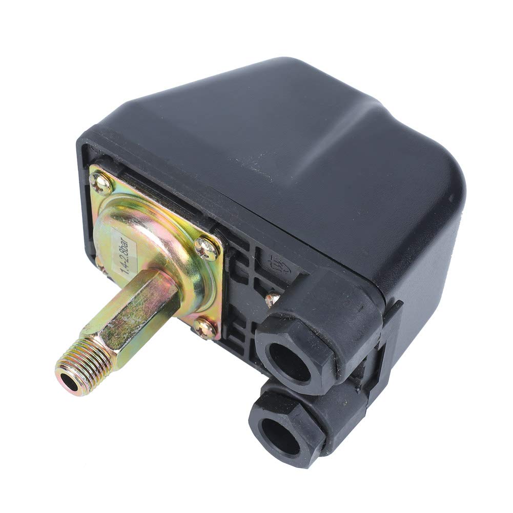 Pressostat Pompe, Filetage Extérieur G1/4 Tension 220 V Convient pour Les Pompes à Jet d'eau Les Pompes Automatiques et Les Pompes à Pression, Capteur scellé en Acier Inoxydable