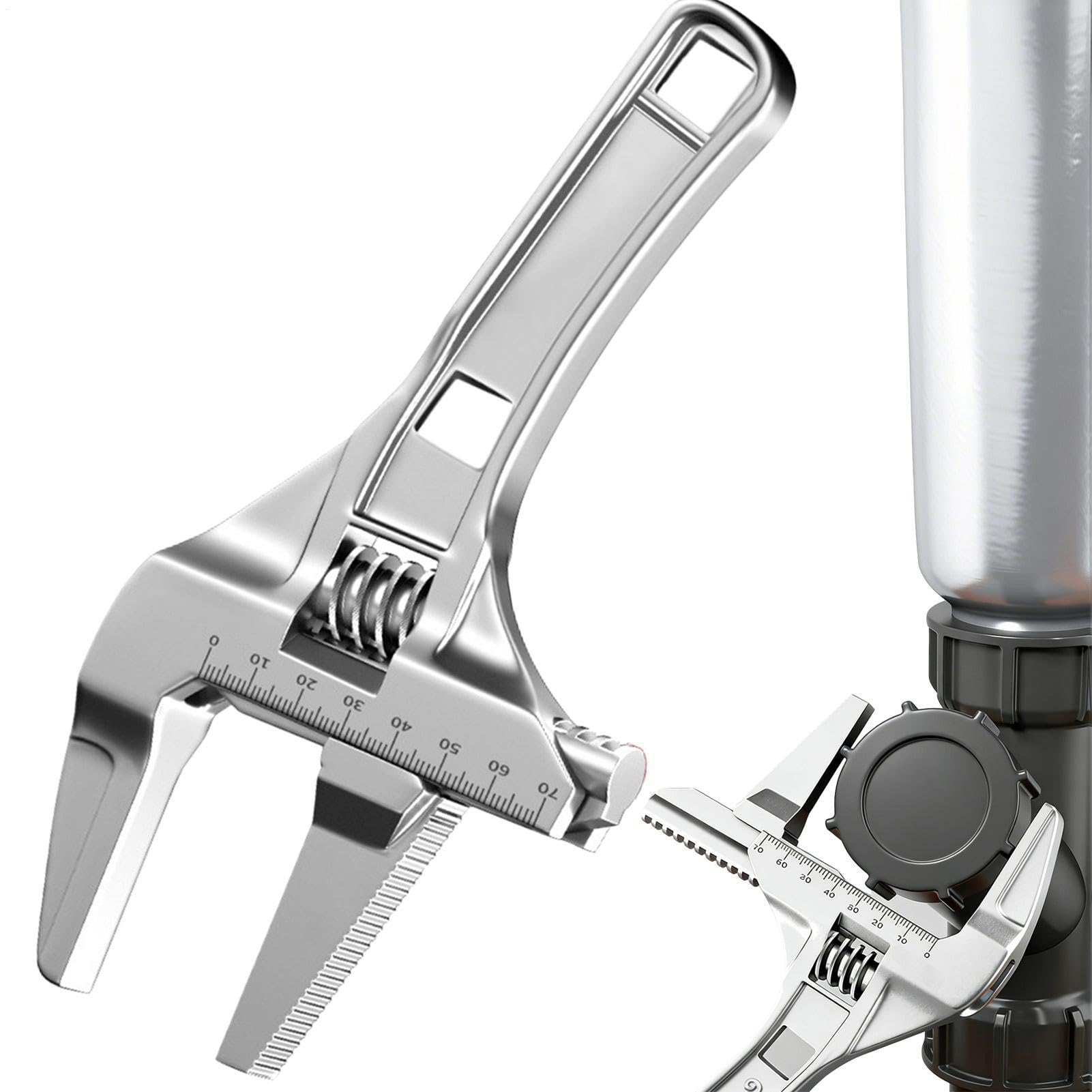 Llaves ajustables, herramienta de mano antideslizante, llave de tubo multifuncional, para baño, hogar, ducha, tubería, fregadero, fontanería, fregadero de mano