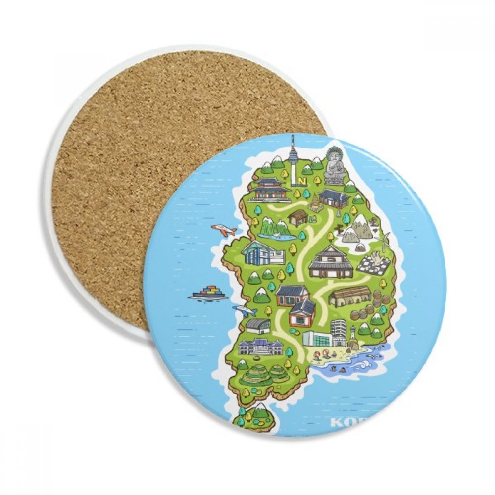 Coaster en céramique de Corée absorbant pour tasse et verre multicolor
