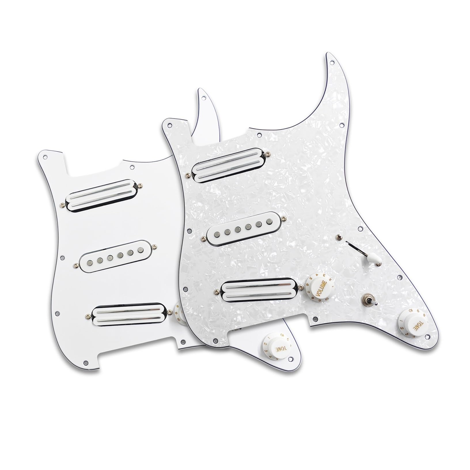 Zestaw Przetworników Pickguard Do Gitary Elektrycznej Alnico 5 Z Okablowaniem(White Pearl)