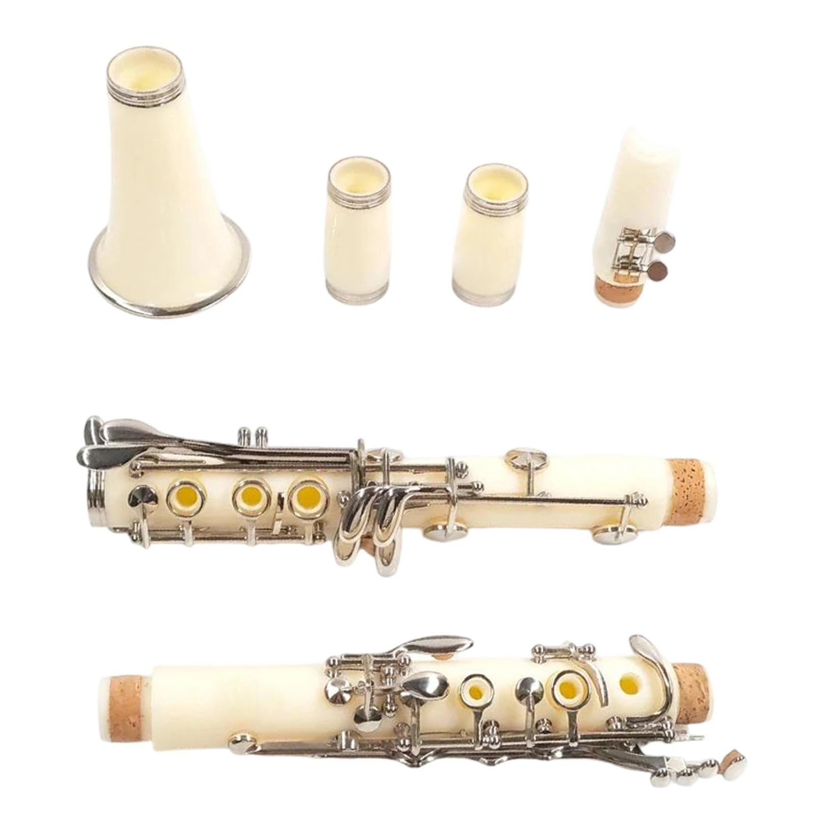 Clarinete Bb Profesional 17 Teclas Material Del Cuerpo ABS Instrumentos Musicales De Viento Madera Duraderos(E104)
