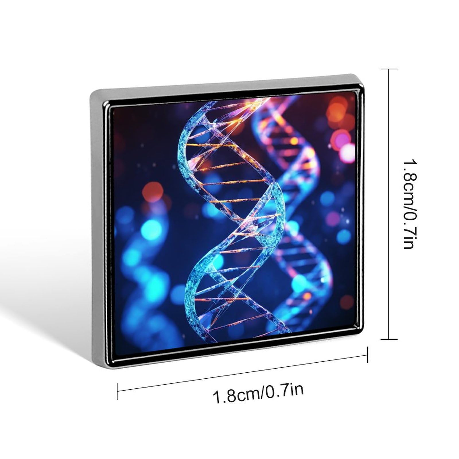 Square Lapel Pins Square Brooceh Badge for Backpacks Or LapelsDNA Genetic Helix Lapel Accessory