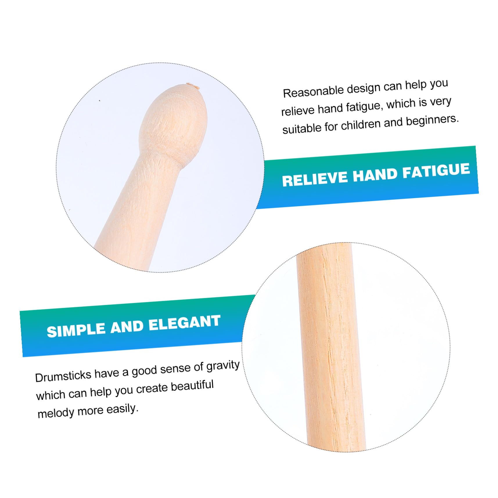20stücke Holz Schlagzeugstöcke für Schlagzeug Robuste Bühnen-drumsticks Ahorn-material Musikinstrumente-zubehör für Anfänger und Profis
