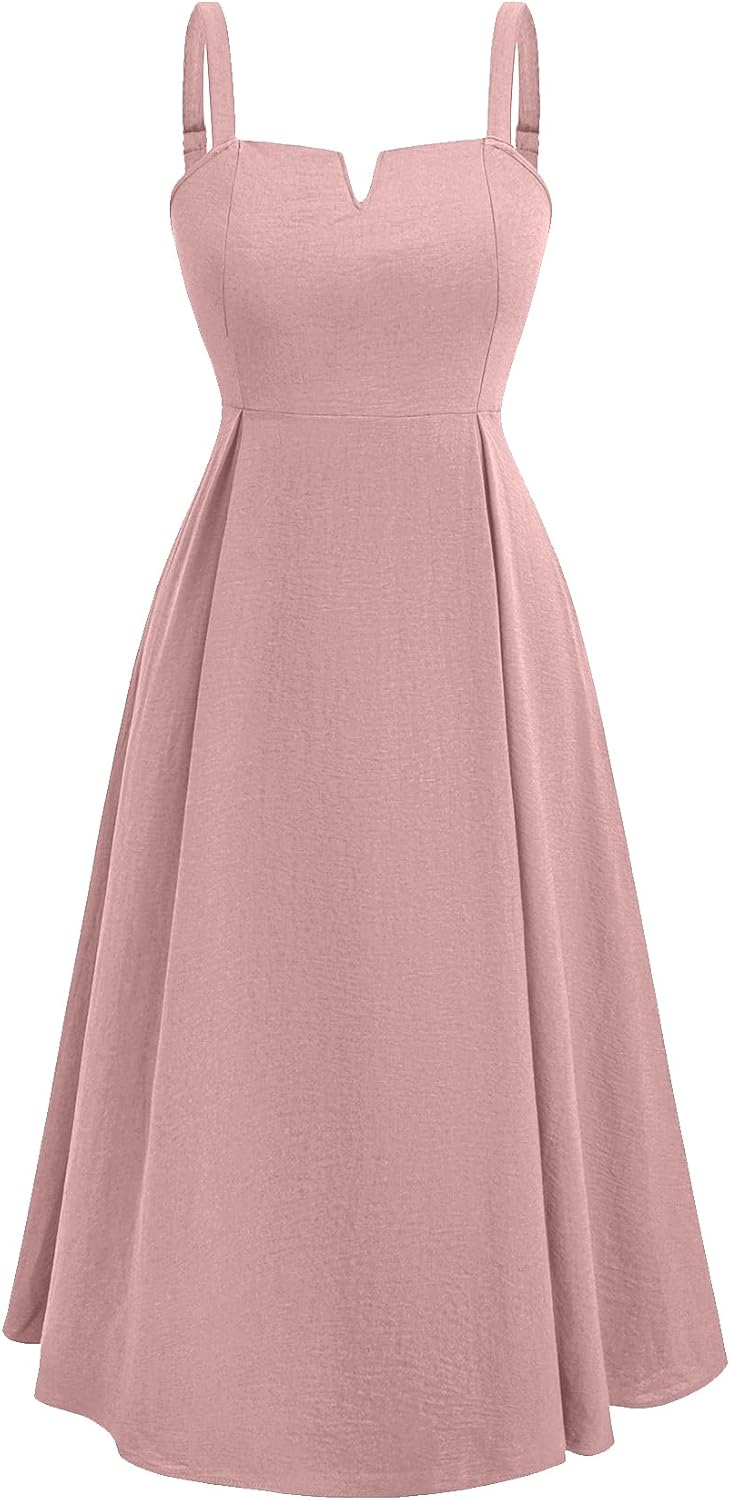 RWJ Women's Plus Size Dresses with Pockets V-Neck Sleeveless Maxi Dress for Wedding Guest Dress Formal Cocktail - Image 5