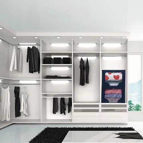 Miniatura 5 de Caja de almacenamiento plegable para ropa, apilable, transparente, para armario, armario, contenedores organizadores, de tela Oxford, con marco de