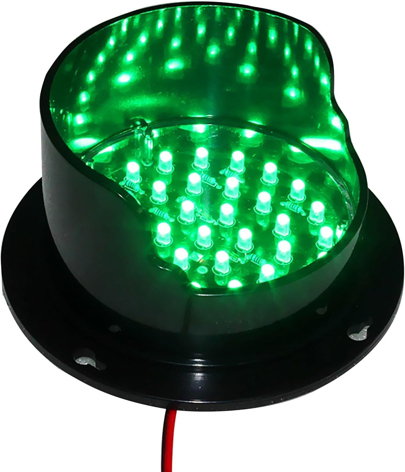 Światła świetlne LED - przemysłowy wskaźnik czerwony/zielony/żółty do użytku zewnętrznego, zielone światło 200 mm, 24 V, idealny do opłat za drogę i obszary przeładunkowe.