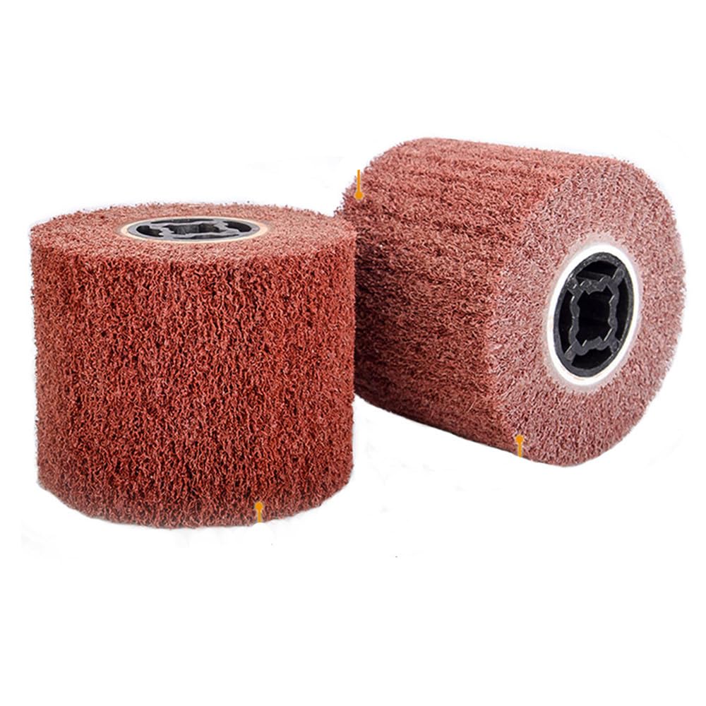 CSD Disques abrasifs ronds, 120 x 100 mm, pour acier inoxydable, cuivre, finition satinée et traitement de surface métallique, brosse pour polisseuse pour brunissage