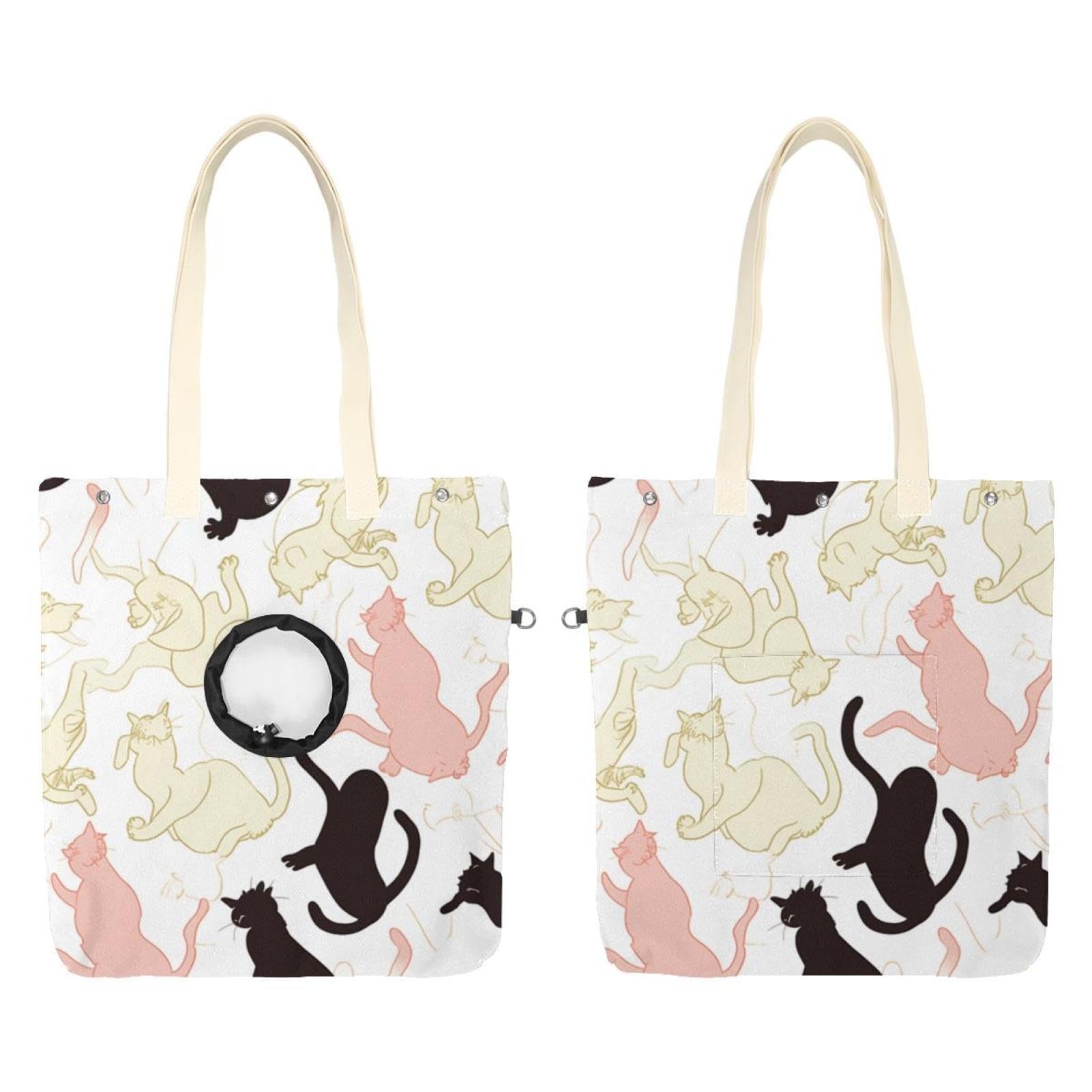 Sac fourre-tout pour petits animaux en toile robuste avec ouverture réglable