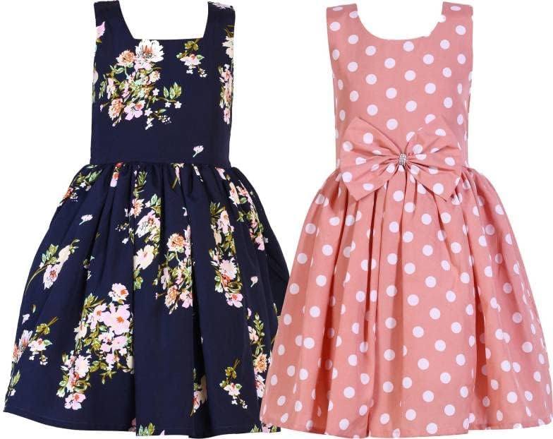 Rcube Midi/Knee Length Casual Dress (Dark Green, Sleeveless) Size:- 4-5 Years - Model: 025-R