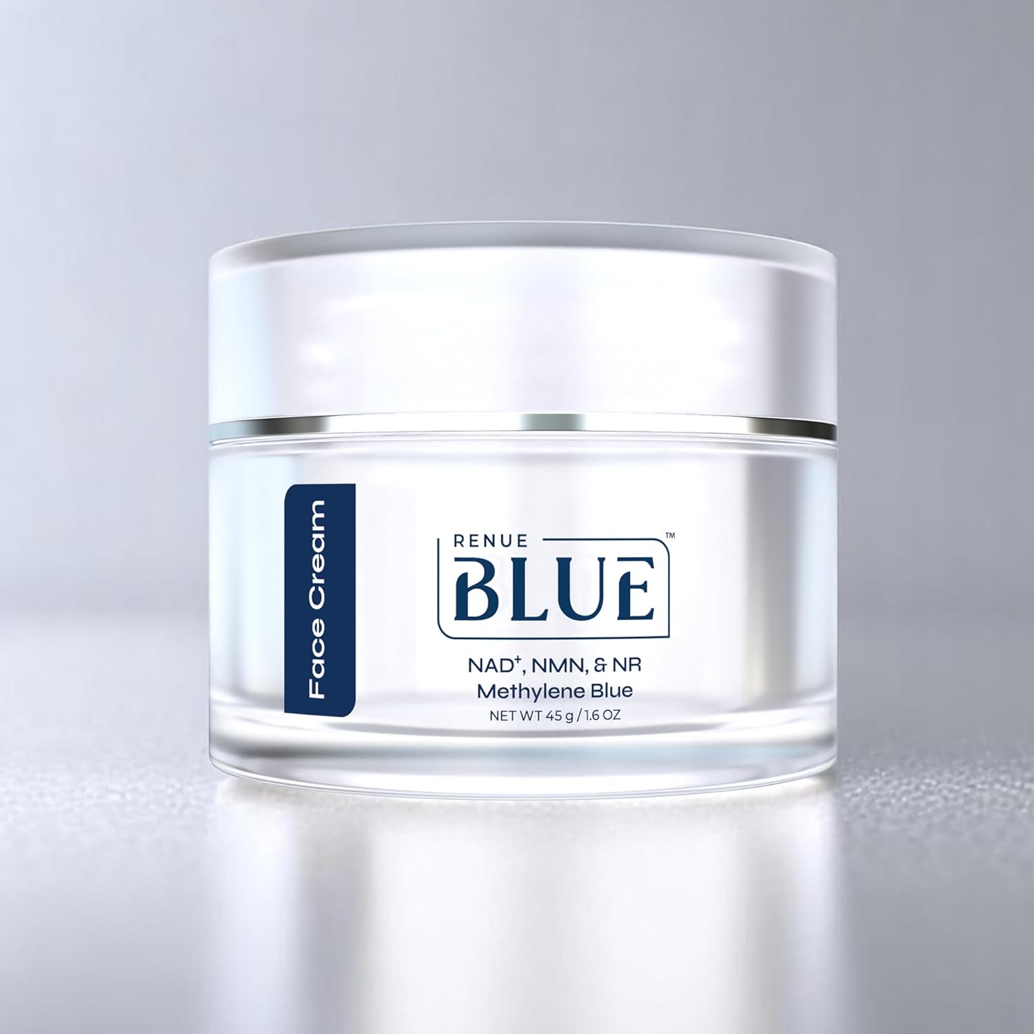 Renue Blue Methylene Blue Face Cream - Liposomal NAD+ Complex and Nutrients for Skin Rejuvenation, Deep Hydration, and Anti-Aging Support