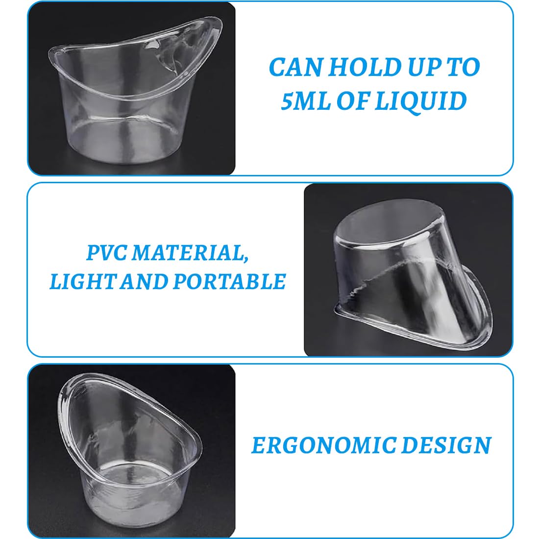 Lavaggio Oculare, Bagno Oculare, Lavaocchi, 20 Pezzi Strumento per Cura Occhi, Igienico Sterile, Portatile, Oculi Lavaggio, Pour Nettoyage Cura Occhi