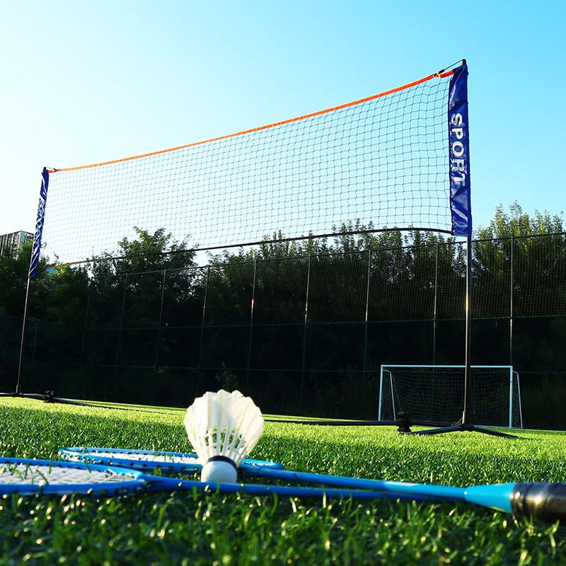 1 juego de red de bádminton portátil para entrenamiento deportivo en el patio trasero, juego de red de bádminton plegable de altura ajustable para pickleball, niños, voleibol, fútbol, tenis, S