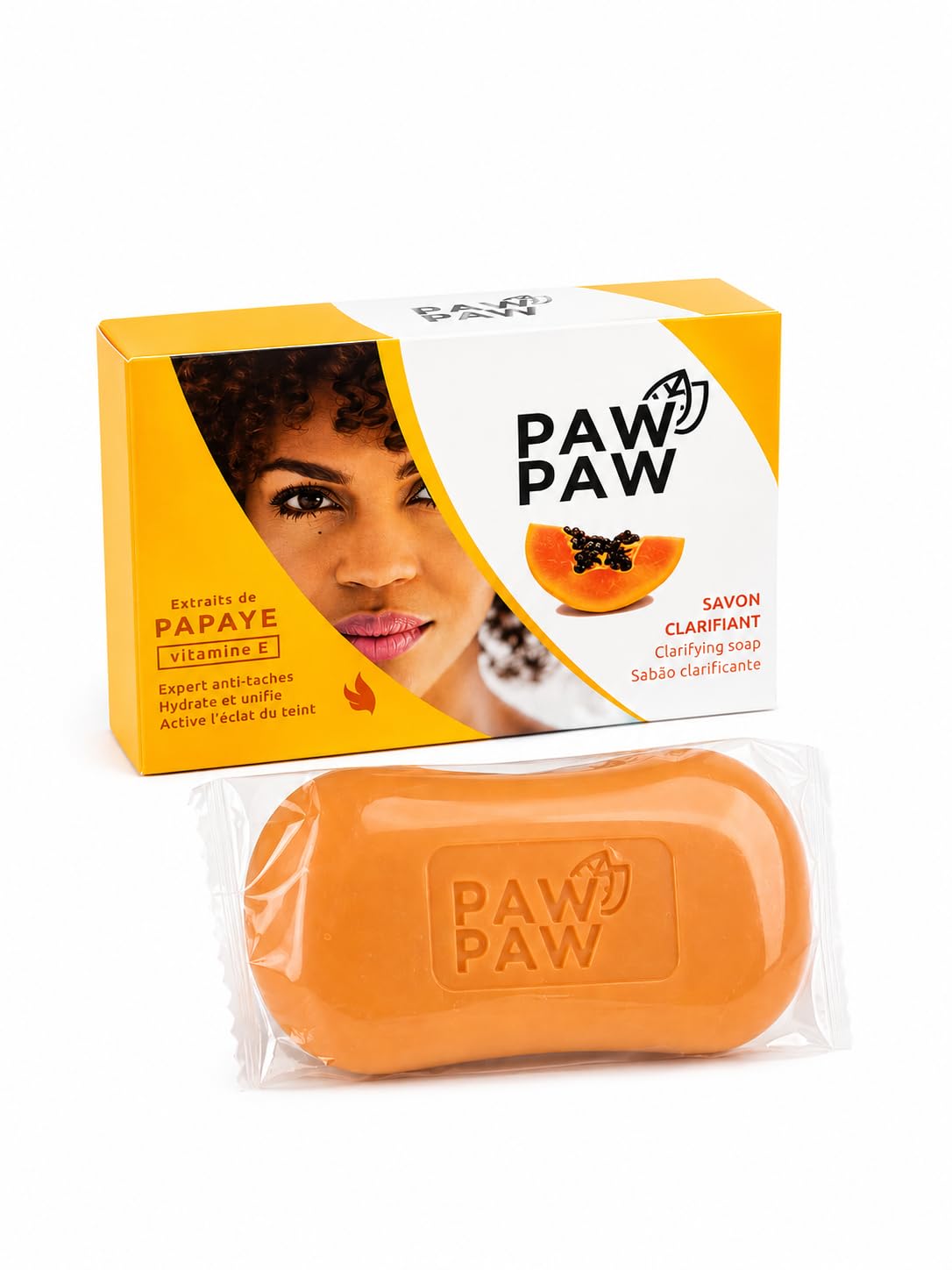 Paw Paw Clarifying Body kit 4pcs, Body Lotion 300 ml, Cream 300 ml, Oil Natural 60 ml, Soap 180 g