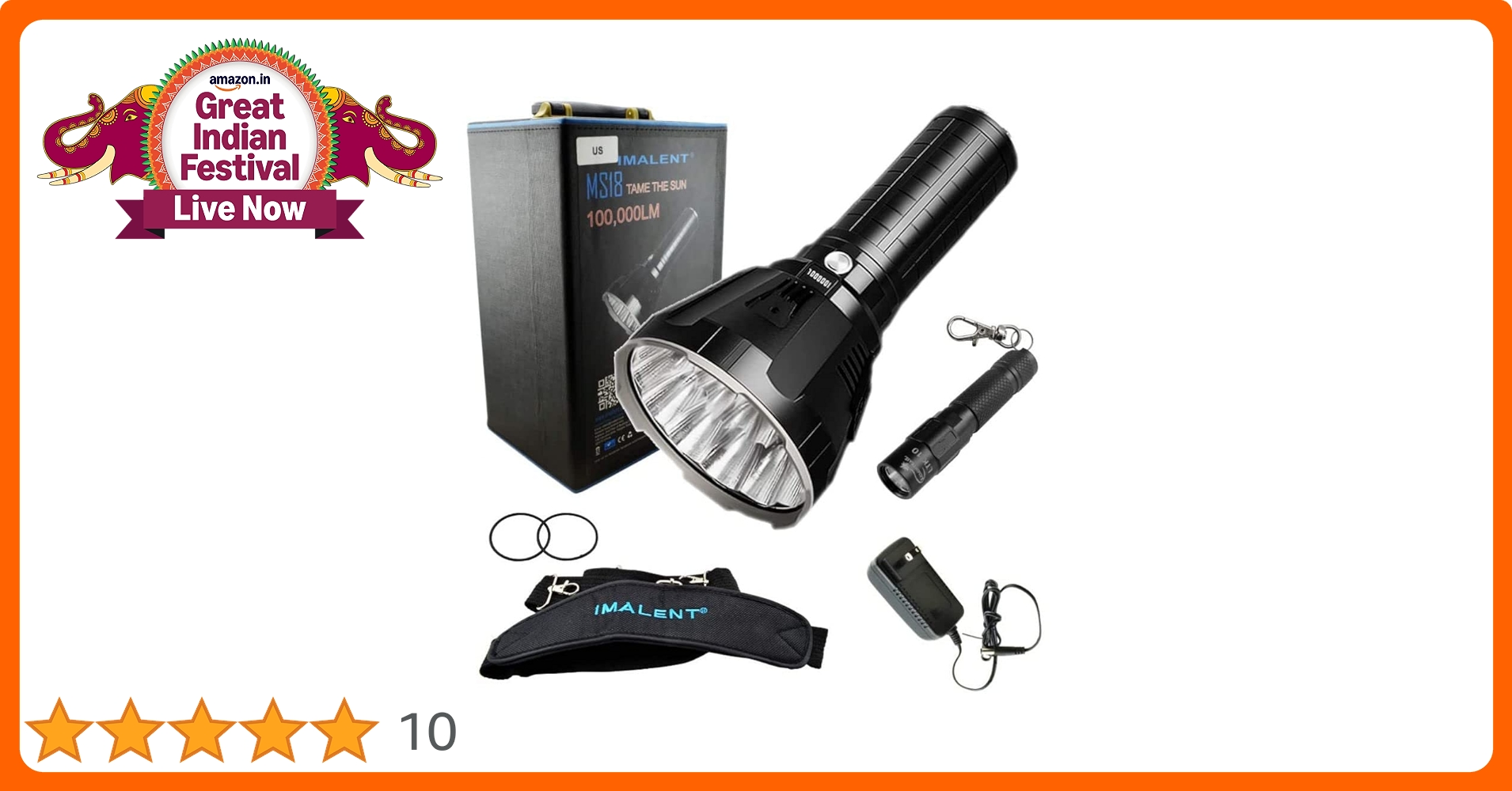 IMALENT Ms18 Flashlight Led Rechargeable Bright Light With