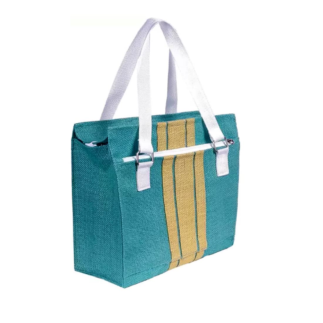 ASIAN Eco-Friendly Jute Bag-Reusable Tiffin Shopping Grocery Multipurpose Hand Bag with Zip & Handle for Men and Women (FIROZI) (B0BQBN2QZ6) Amazon Price History, Amazon Price Tracker