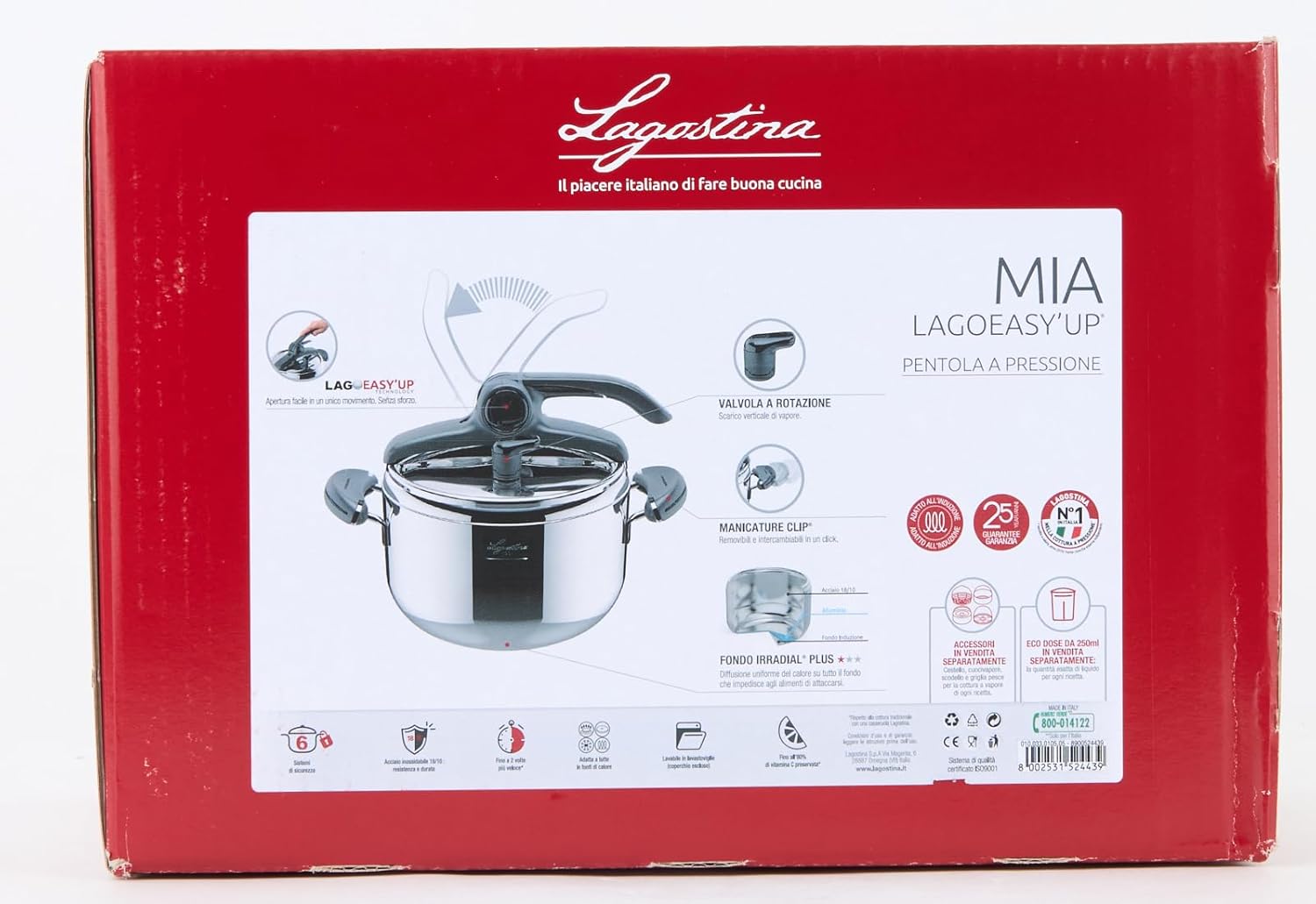 Lagostina Mia Pressure Cooker Lagoeasy'UP 5L N/A 9 61ZcplW1fHL. AC SL1500