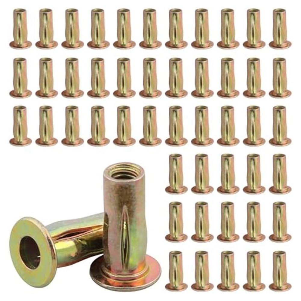 50 Pack 5/16-18 Rivet Nut Kit | Steel Pre-Bulbed Multi-Grip Nuts - View #4